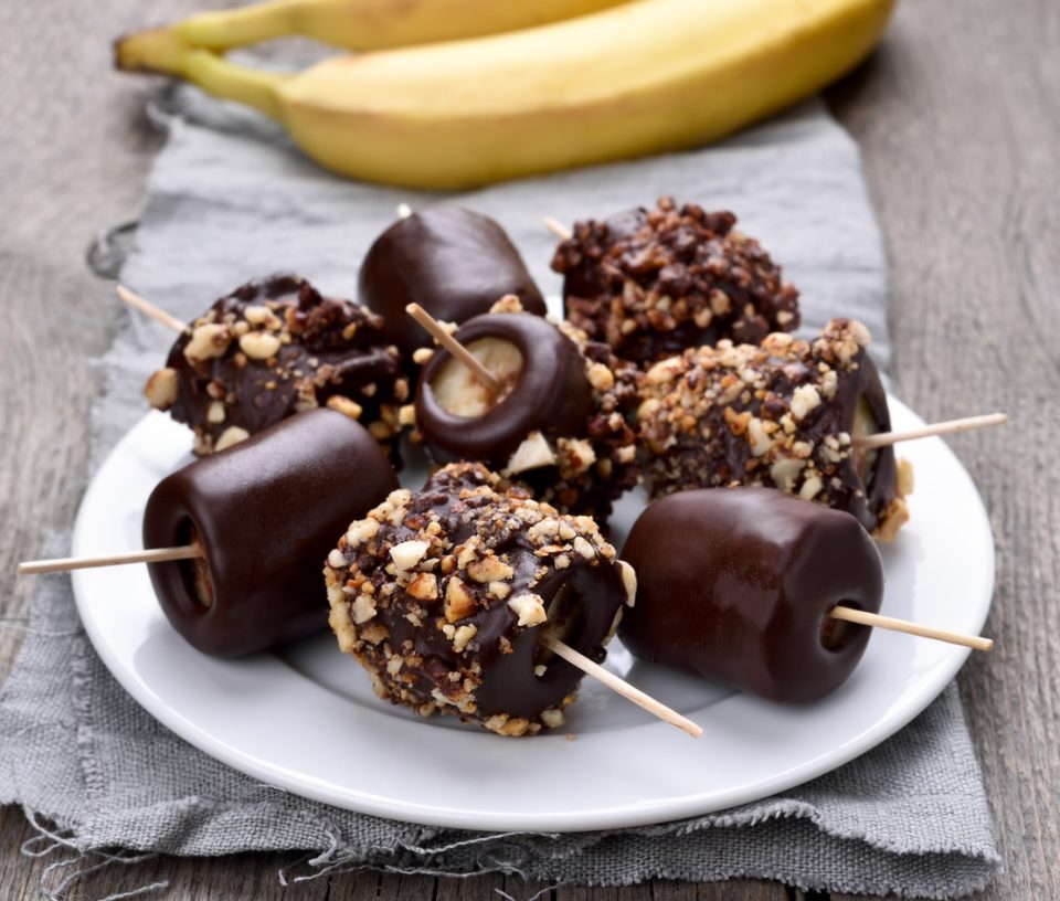 Frozen chocolate banana healthy dessert