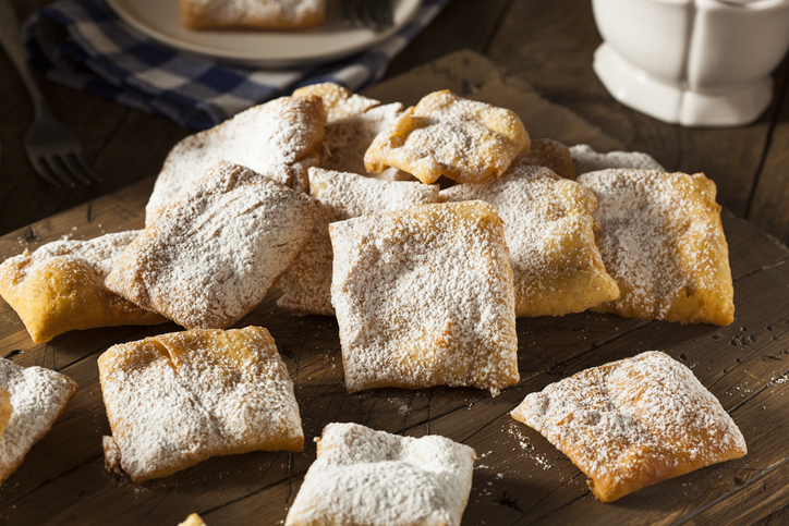 Homemade Powder Sugar Beignets Ready for Breakfast